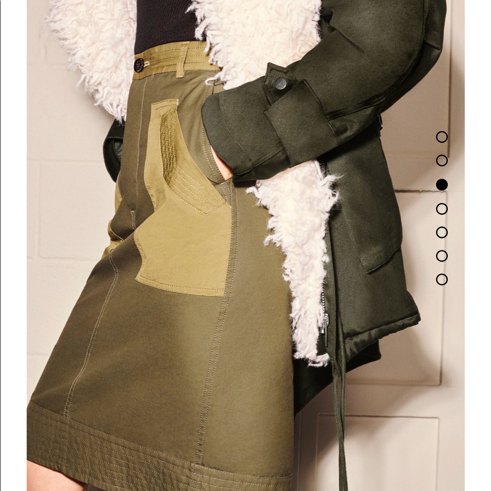 Zara SPRL collection khaki skirt with pockets